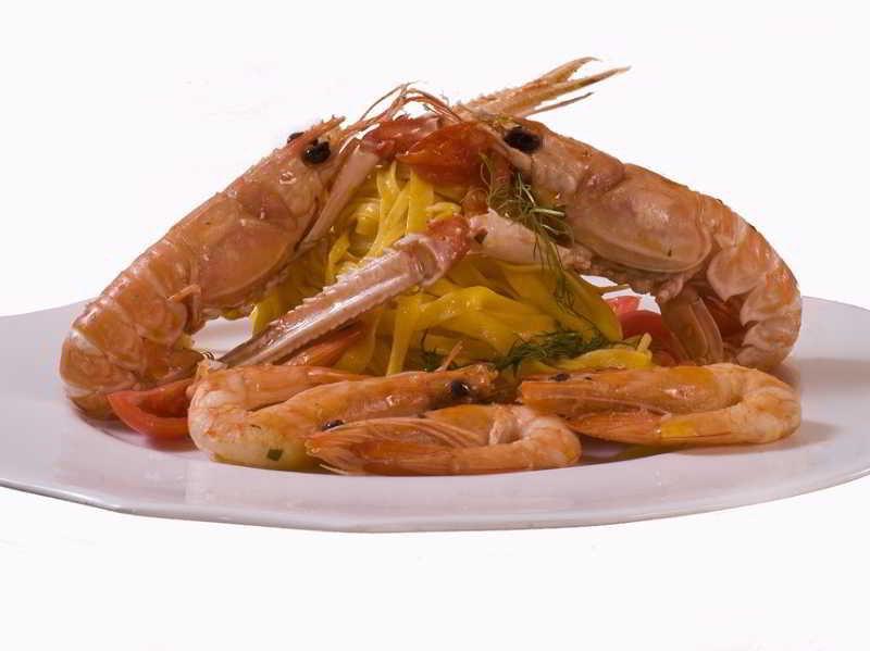 Hotel Vittoria Pesaro Dış mekan fotoğraf Shrimp and pasta